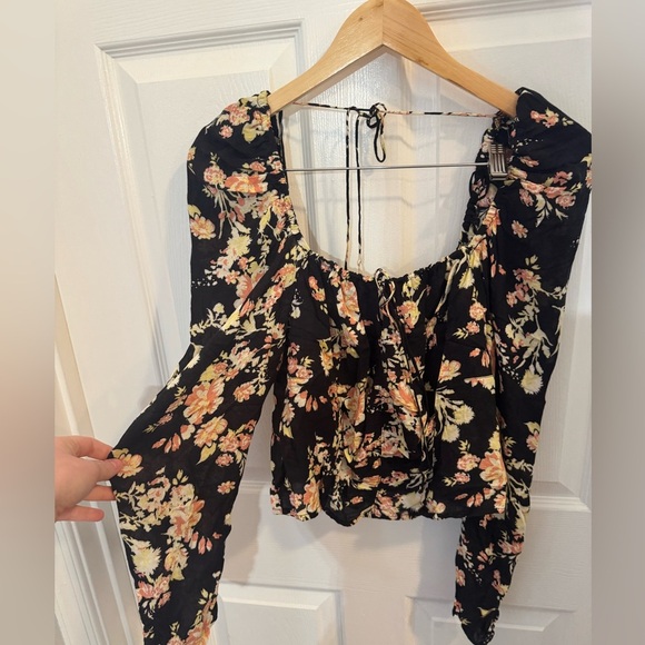 Free People Hilary Printed Top, boho, floral, X-large - Picture 3 of 6